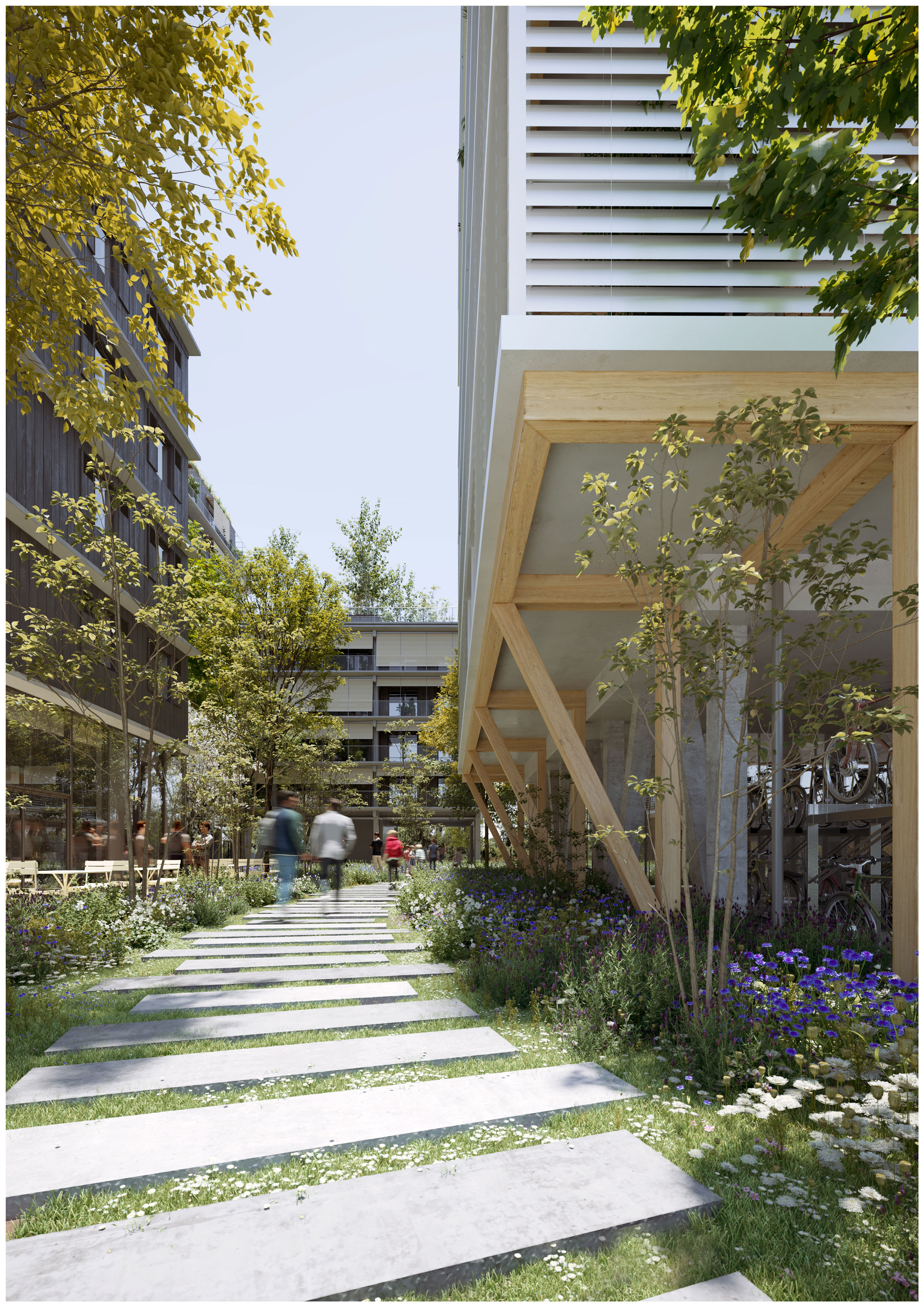 Grand Parilly, lot H, résidence l'Archipel Lipsky Rollet architecture et environnement architecte florence lipsky pascal rollet paris france