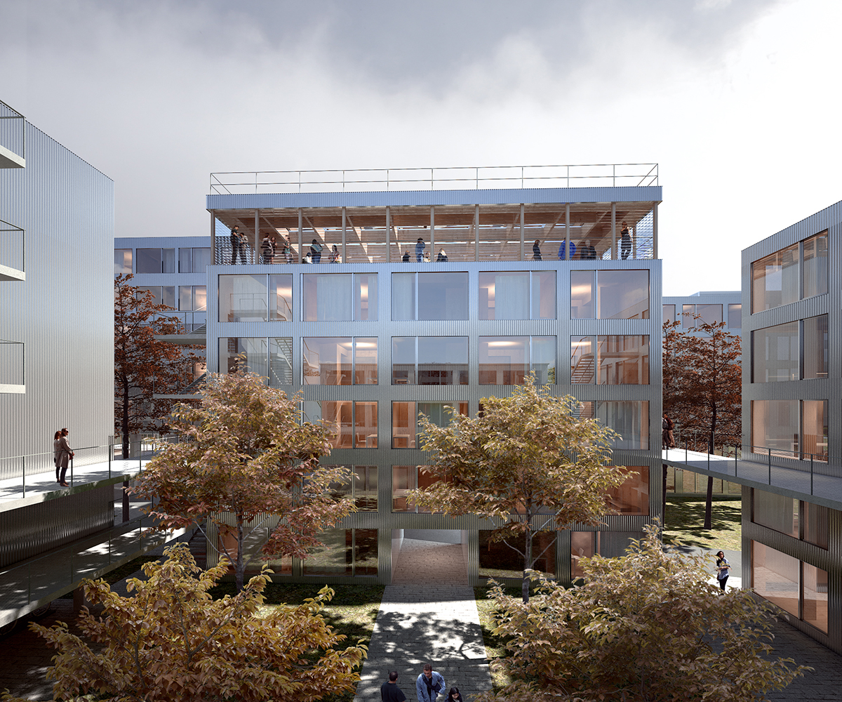 “Inhabiting the Campus”, student housing on the Paris-Saclay campus (competition) Lipsky Rollet architecture et environnement architecte florence lipsky pascal rollet paris france 