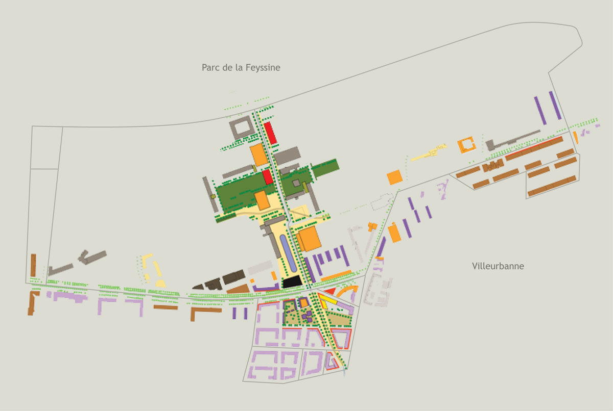 Master Plan of the LyonTech La Doua Science Campus Lipsky Rollet architecture et environnement architecte florence lipsky pascal rollet paris france 